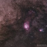 M8 – Lagoon Nebula, M20 – Trifid Nebula Area in Sagittarius taken by Doug Holland of Houston